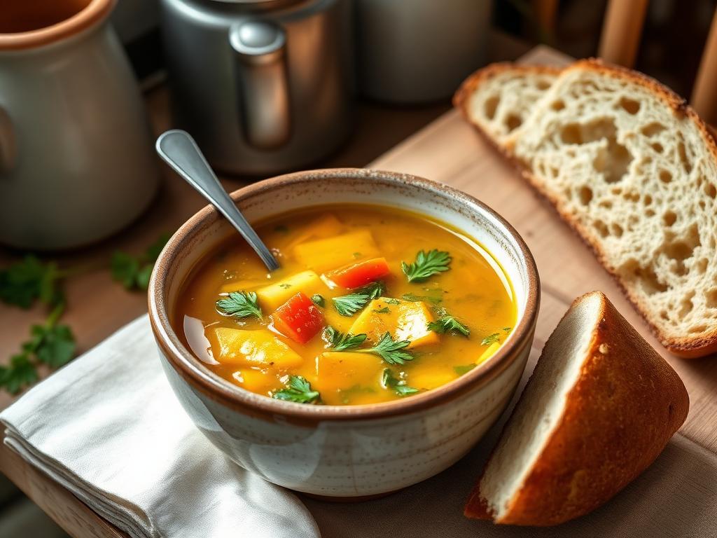 Somerset Cider and Vegetable Farmhouse Soup โ South West England, United Kingdom