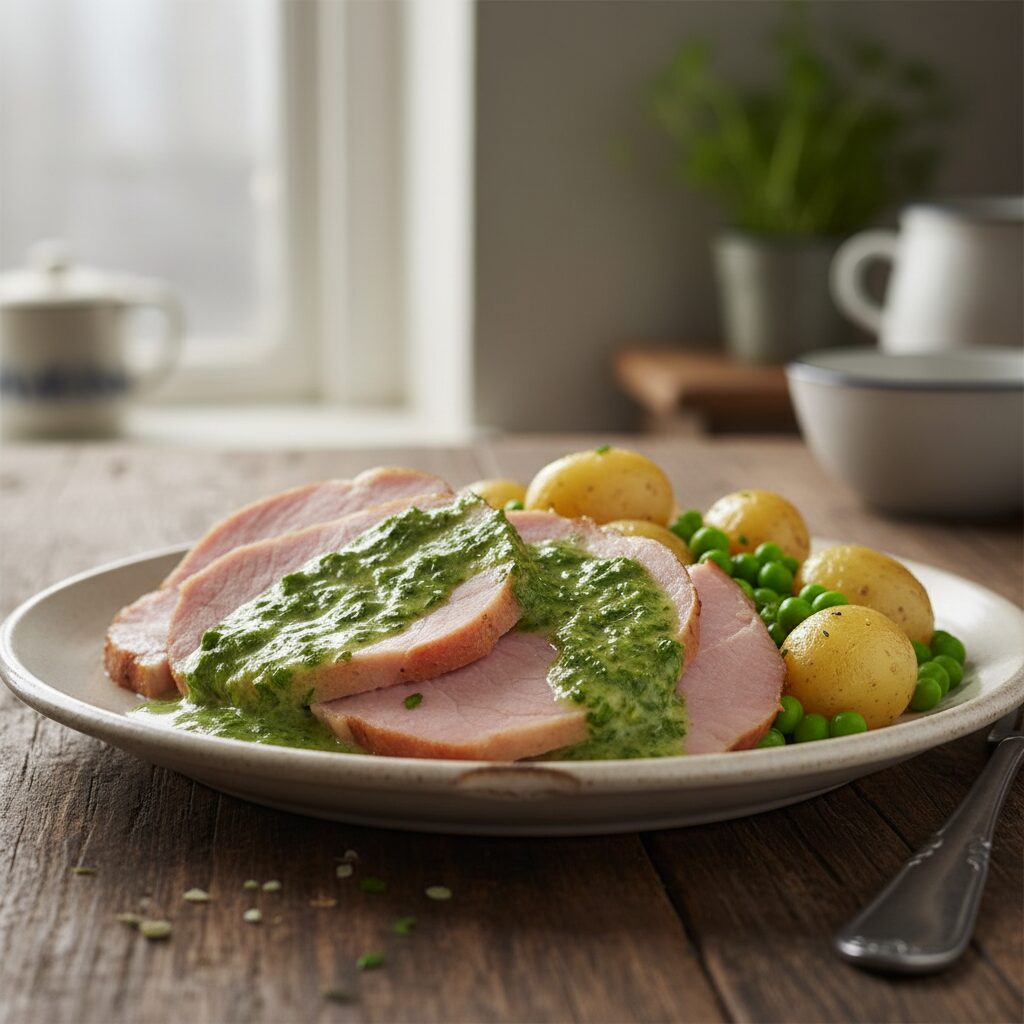 Wiltshire Ham with Parsley Sauce โ South West England, United Kingdom