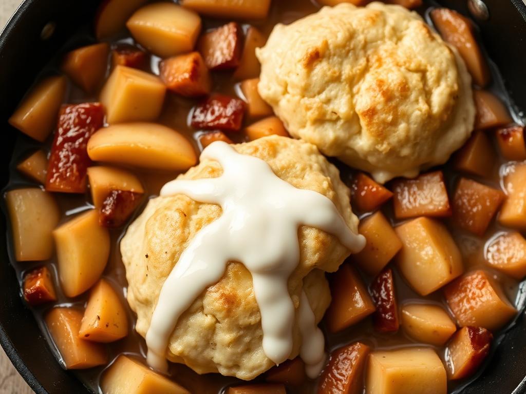 Vermont Apple Slump with Maple Cream โ Vermont, United States