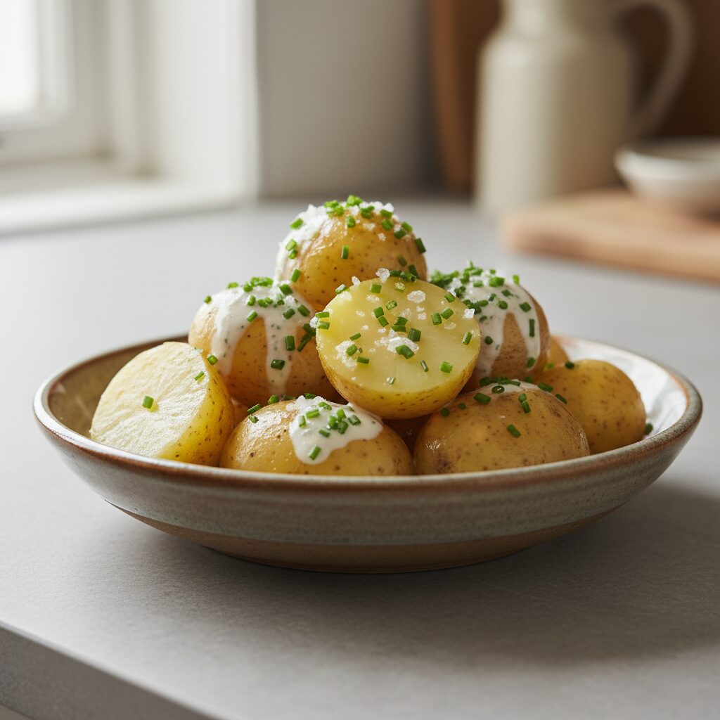 Anglesey Sea Salt New Potatoes with Buttermilk Dressing β North Wales, United Kingdom