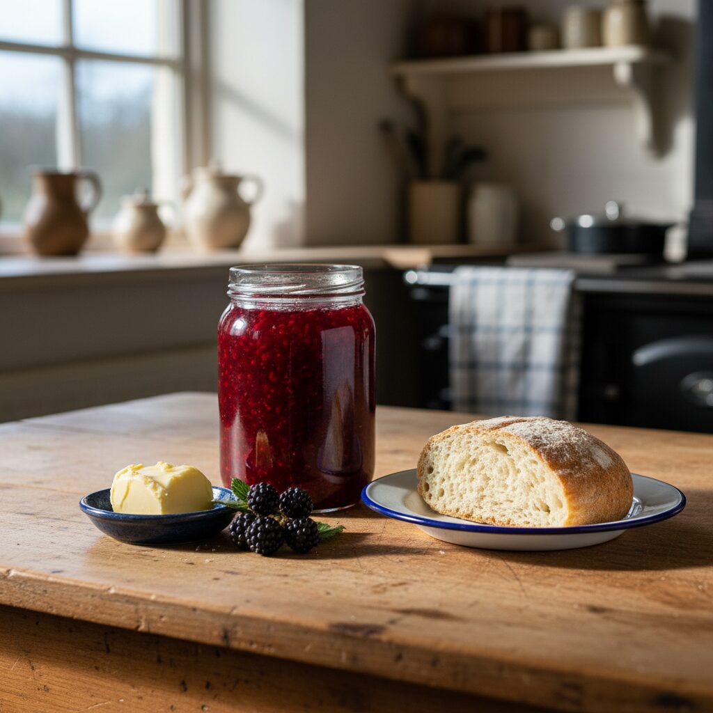 Hedgerow Bramble and Apple Jelly — Mid Wales, United Kingdom