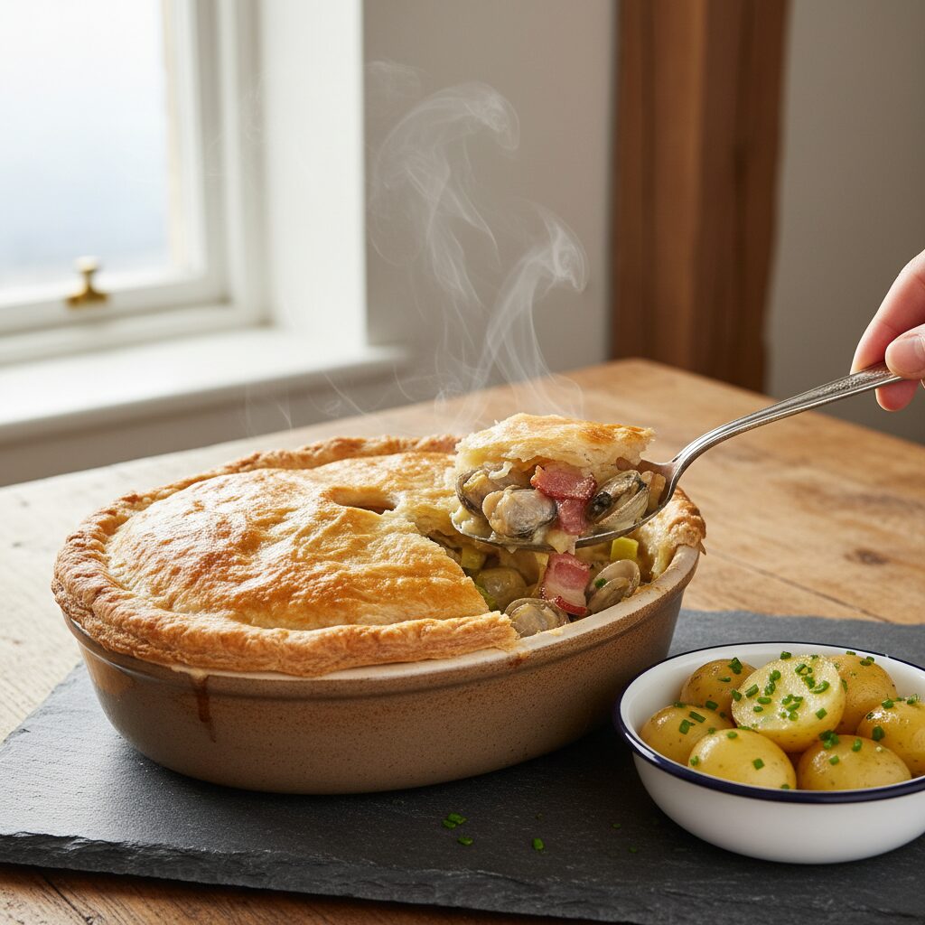 Carmarthen Bay Cockle and Bacon Pie β West Wales, United Kingdom