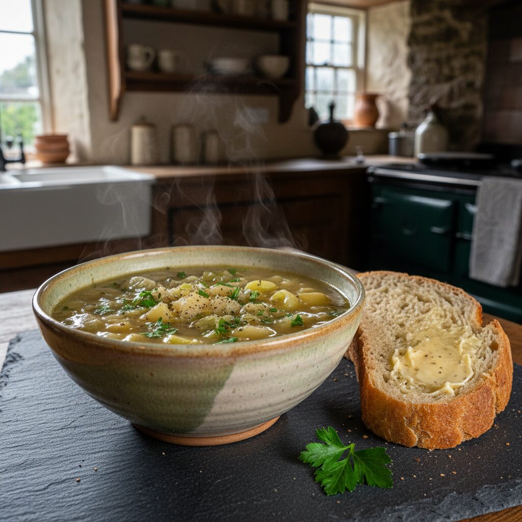 Cawl Cennin a Thatws (Leek and Potato Soup) — Mid Wales, United Kingdom