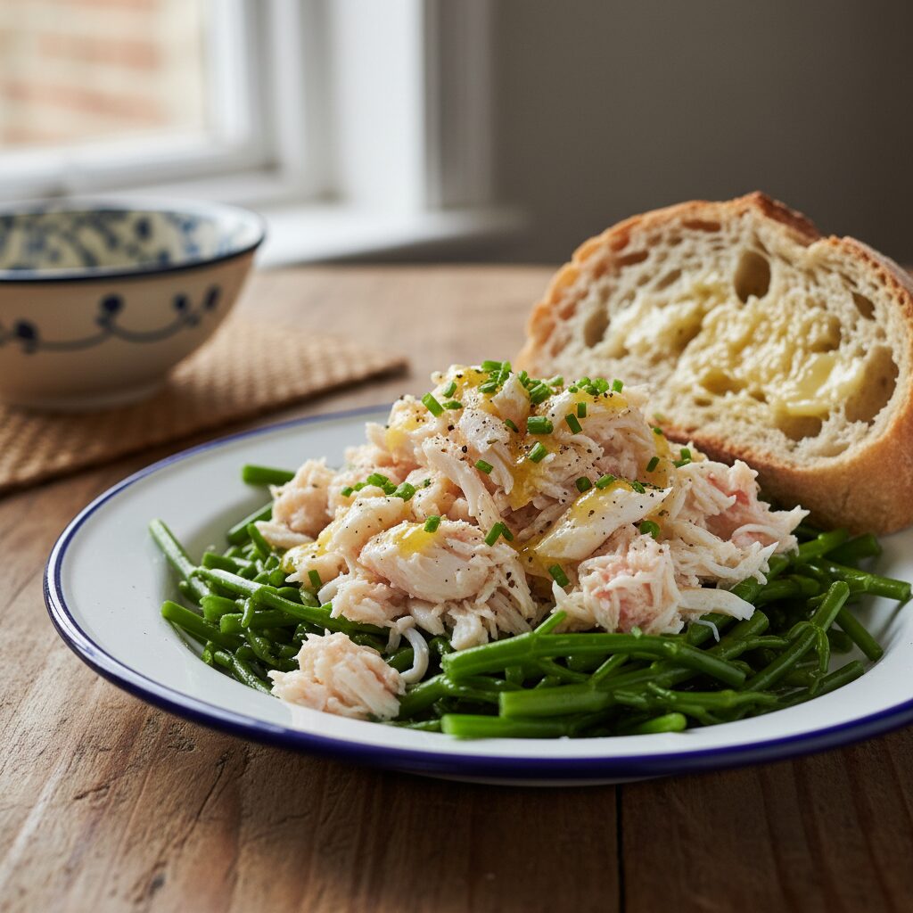 Gower Crab and Samphire Salad — Cardiff and the South Coast, United Kingdom