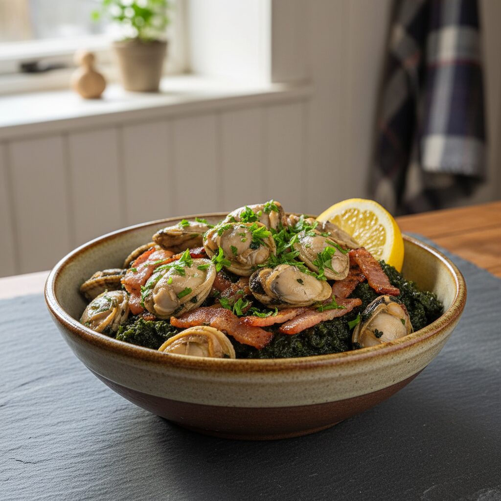 Penclawdd Cockles with Bacon and Laverbread — Cardiff and the South Coast, United Kingdom