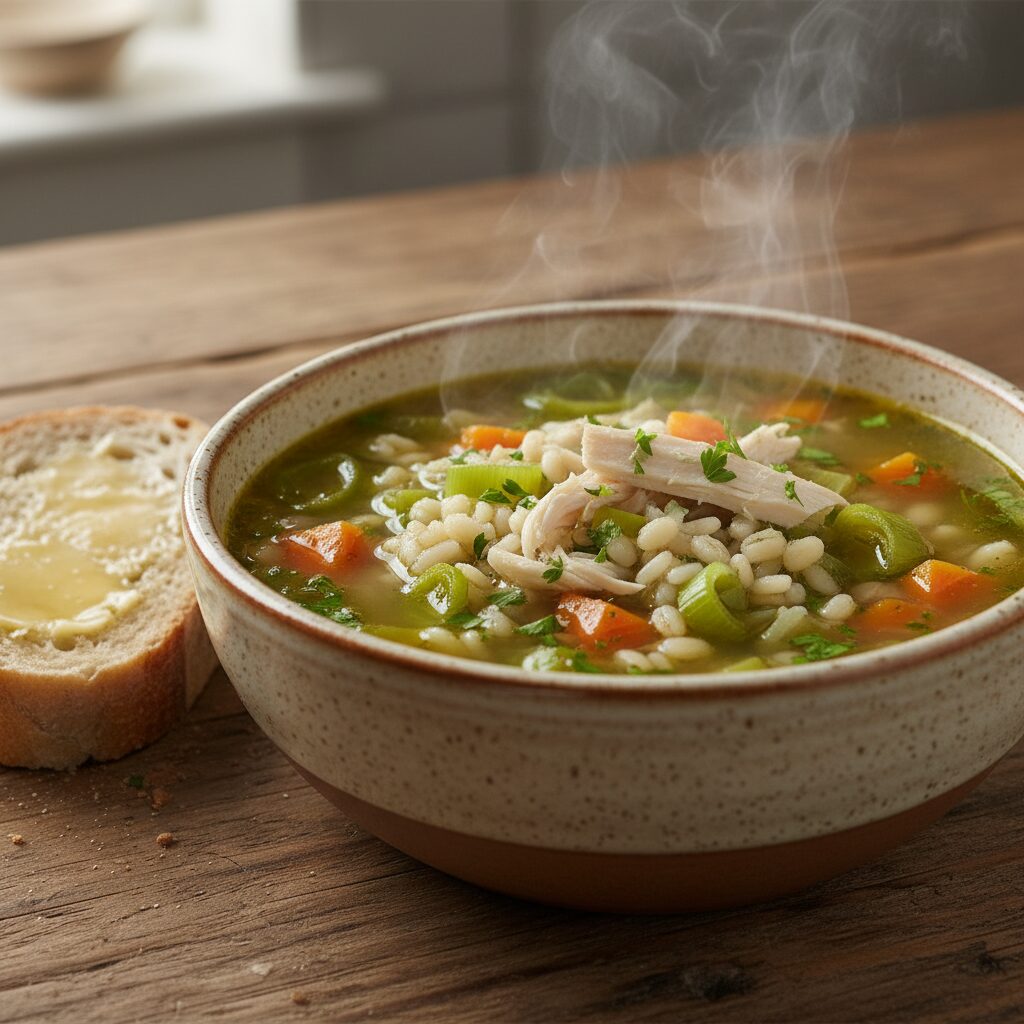 Powys Chicken and Leek Broth — Mid Wales, United Kingdom