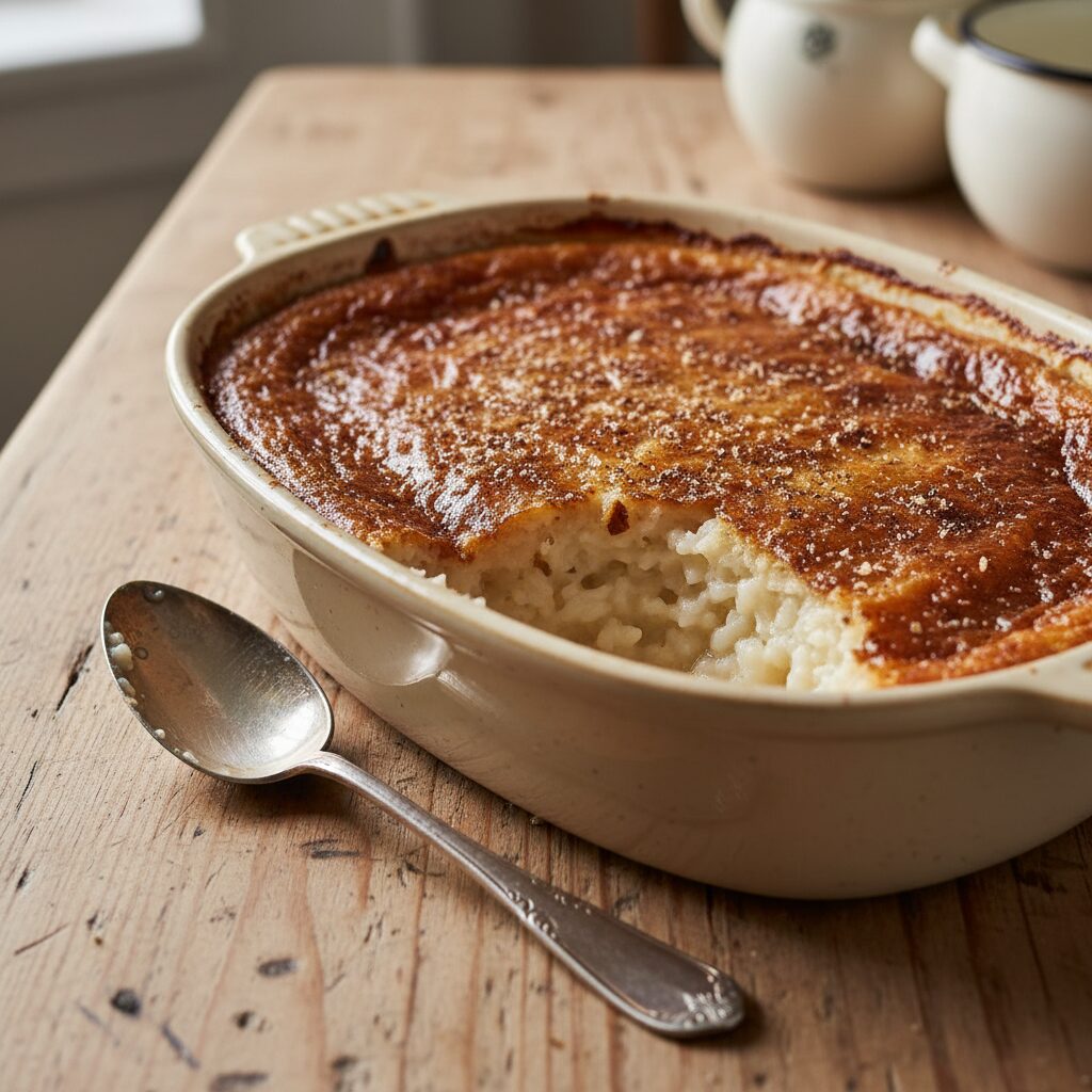 Pwdin Reis (Welsh Baked Rice Pudding) — West Wales, United Kingdom