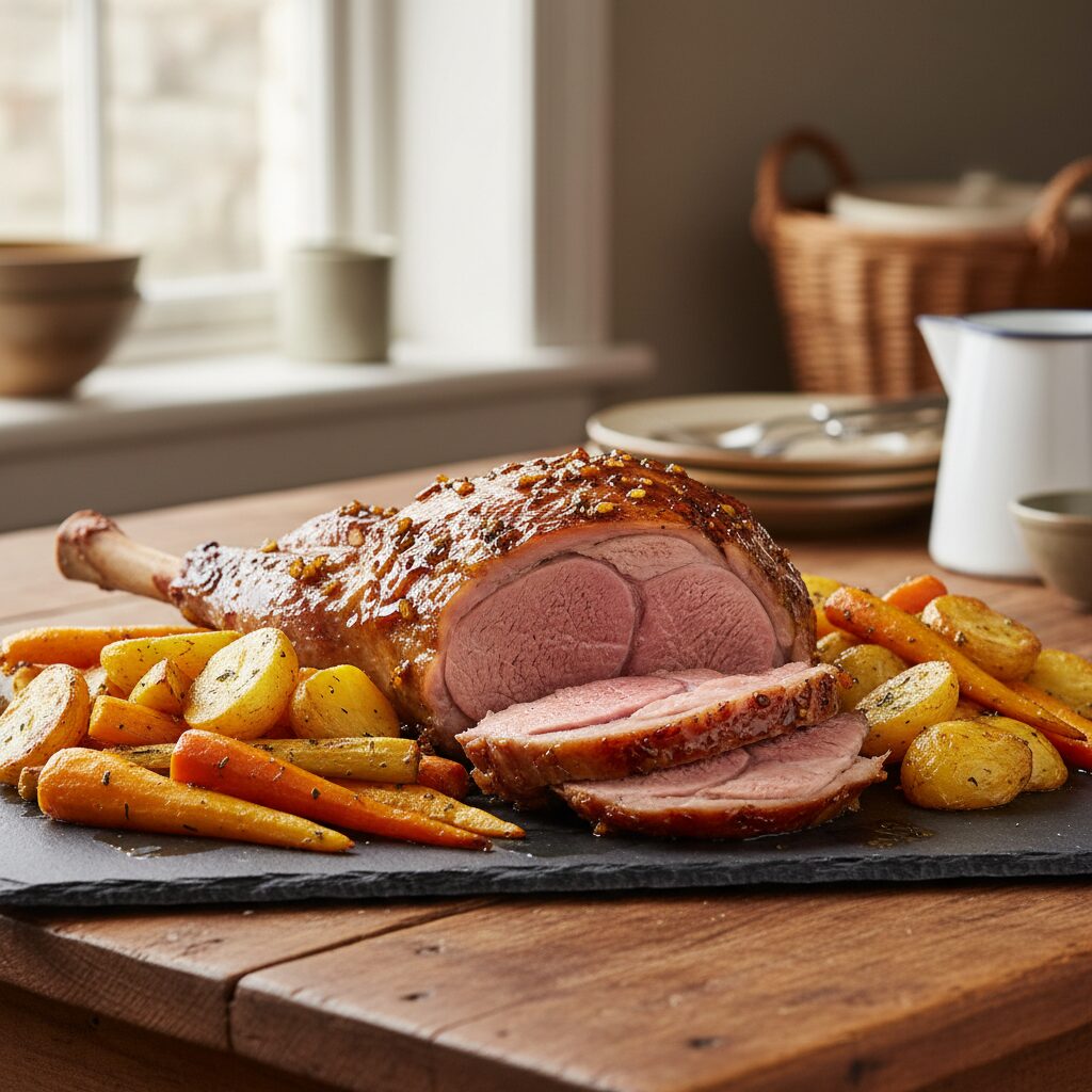 Roast Welsh Lamb with Mint and Honey — South Wales Valleys, United Kingdom
