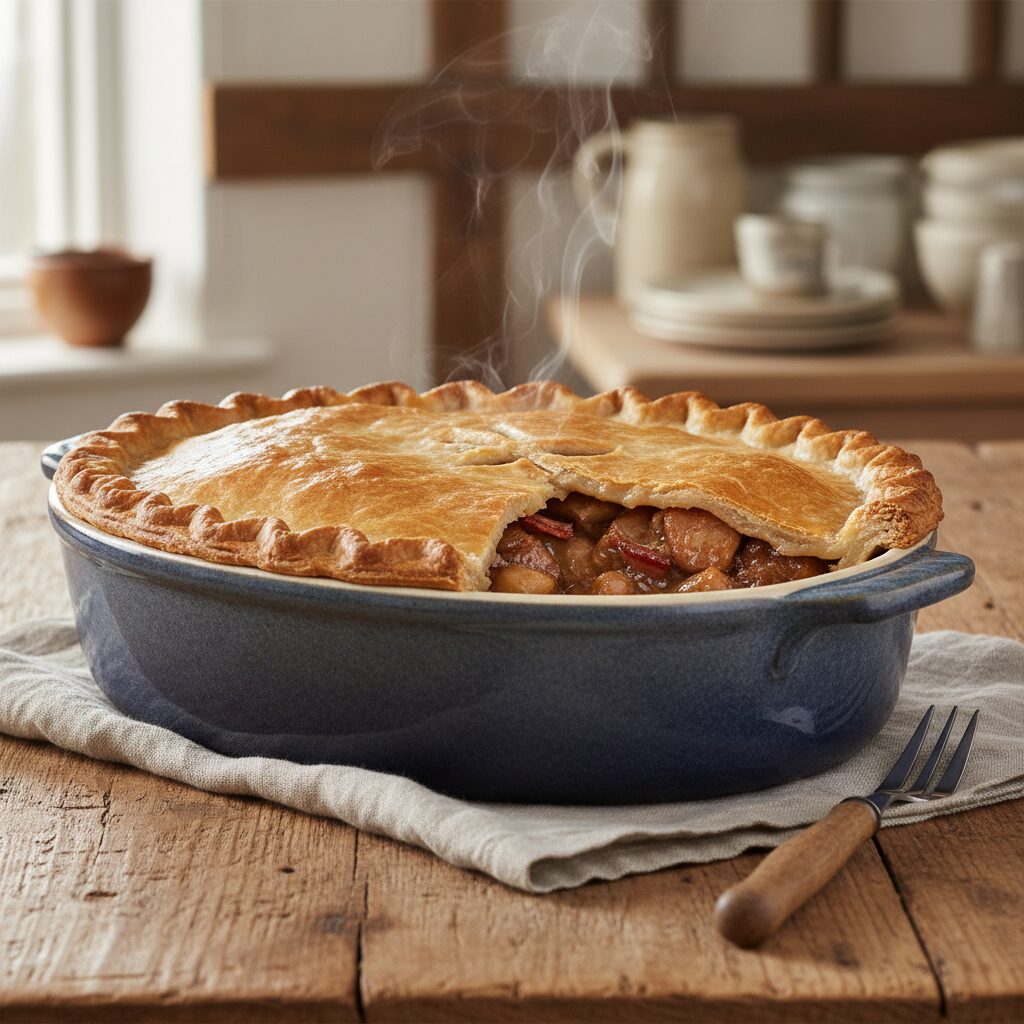 Rural Rabbit and Bacon Pie — Mid Wales, United Kingdom