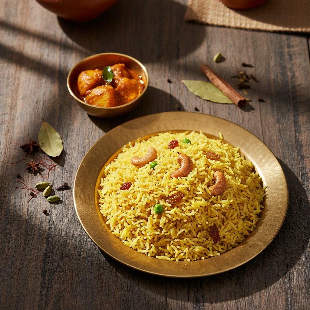 Basanti Pulao — Sweet Saffron Rice — West Bengal, India