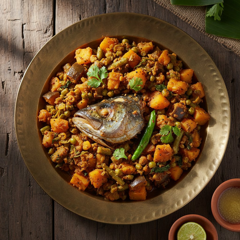 Chhanchra โ Fish-Head Vegetable Mash โ West Bengal, India