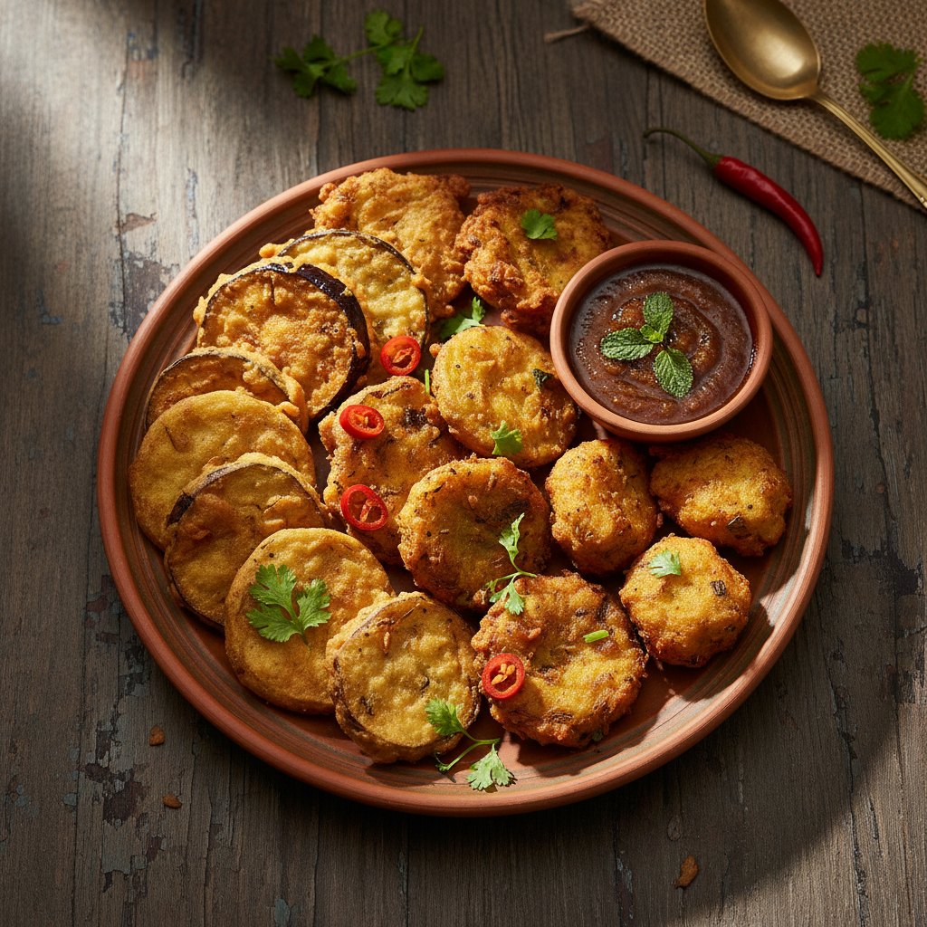 Kolkata Telebhaja — Mixed Fritters — West Bengal, India