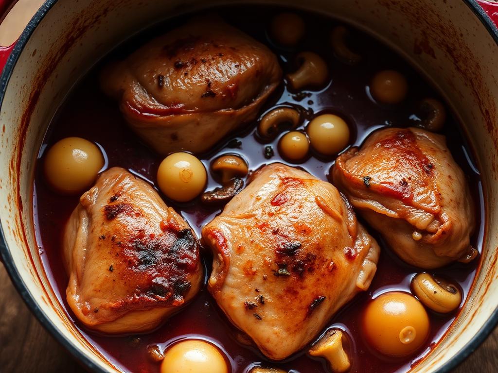 Willamette Valley Pinot Noir Braised Chicken — Oregon, United States